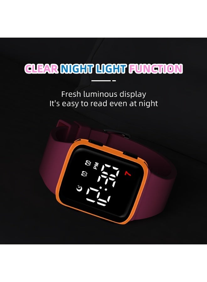 Aurevip P10 Kids Watches for Girls Boys Digital Sport Watch with Step Counter Pedometer Vibration Alarm Clock, No App Waterproof Fitness Tracker Kids Watch Boys Girls Teens Students Ages 5-16-New Style - Image 3