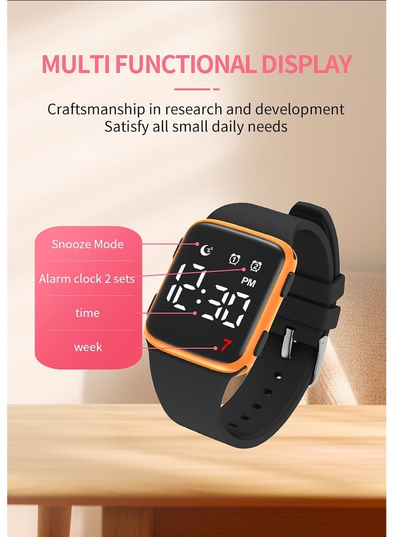 Aurevip P10 Kids Watches for Girls Boys Digital Sport Watch with Step Counter Pedometer Vibration Alarm Clock, No App Waterproof Fitness Tracker Kids Watch Boys Girls Teens Students Ages 5-16-New Style - Image 5