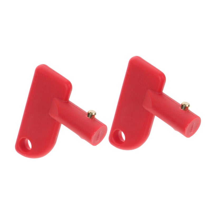 2Pcs Red Battery Disconnect Handle Emergency Power Switch for Cars Trucks Boats - Image 2