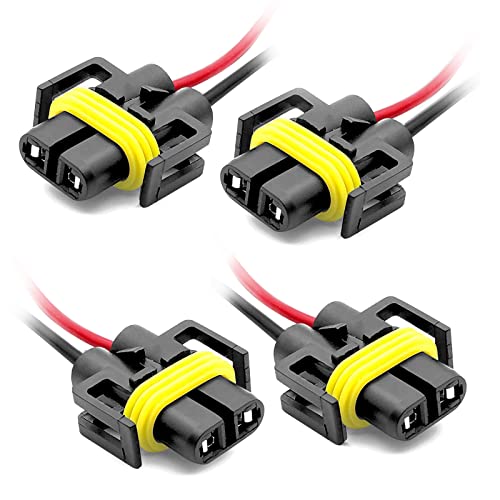 QUICTO 4Pcs H11 H9 H8 880 881 Female Adapters Wiring Harness Sockets OEM Replacement Part Qualiry Compatible with Headlights or Fog Lights Use - Image 1