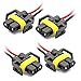 QUICTO 4Pcs H11 H9 H8 880 881 Female Adapters Wiring Harness Sockets OEM Replacement Part Qualiry Compatible with Headlights or Fog Lights Use - Image 2