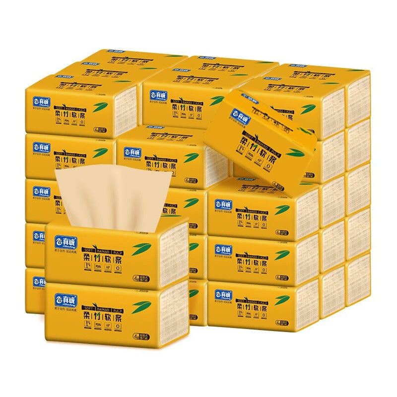 Sincerely 300 30 Packs Of Natural Color Paper, Whole Box Of Affordable Napkins, Household Bamboo Pulp Natural Color Paper - Image 1