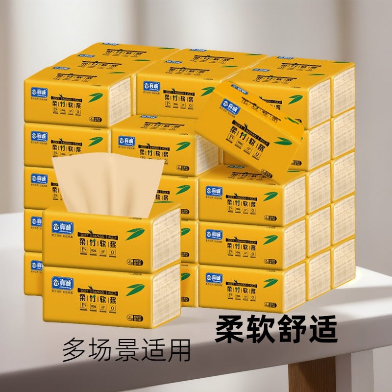 Sincerely 300 30 Packs Of Natural Color Paper, Whole Box Of Affordable Napkins, Household Bamboo Pulp Natural Color Paper - Image 2