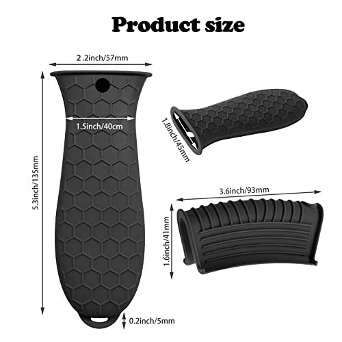 Intatikoo 3 Pack Silicone Hot Handle Holders Cover, Assist Pan Handle Sleeve Pot,Non-Slip Pot Holder Sleeve,Frying Pan Casserole Oven Tray Baking Sheets Casserole Cookware(Black) - Image 2