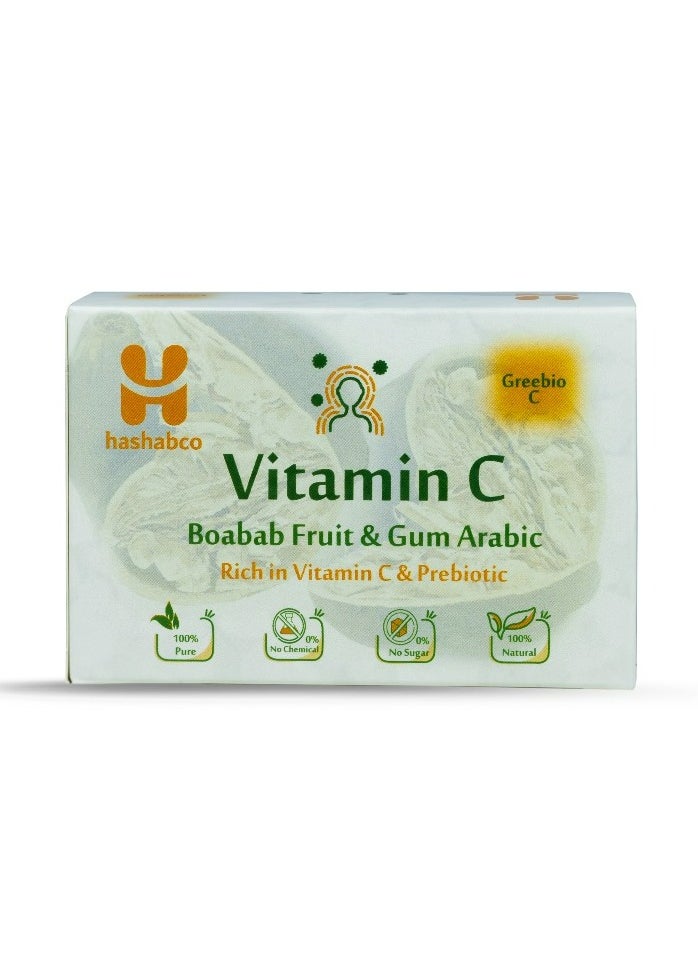 Hashabco - Greebio C - Baobab Fruit & Gum Arabic - Rich in Vitamin C & Prebiotic - 14 Sachets - Image 1