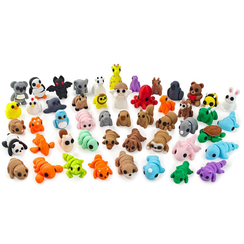 NEXT STOP M 50 pcs Animal Figurines 3D Printed Animal Figurines Set Articulated Party Favors Pocket Fidget Toys Bulk Goodie Bag Stuffers Easter Basket Stuffers for Boys Girls Toddlers Classroom rewards - Image 2