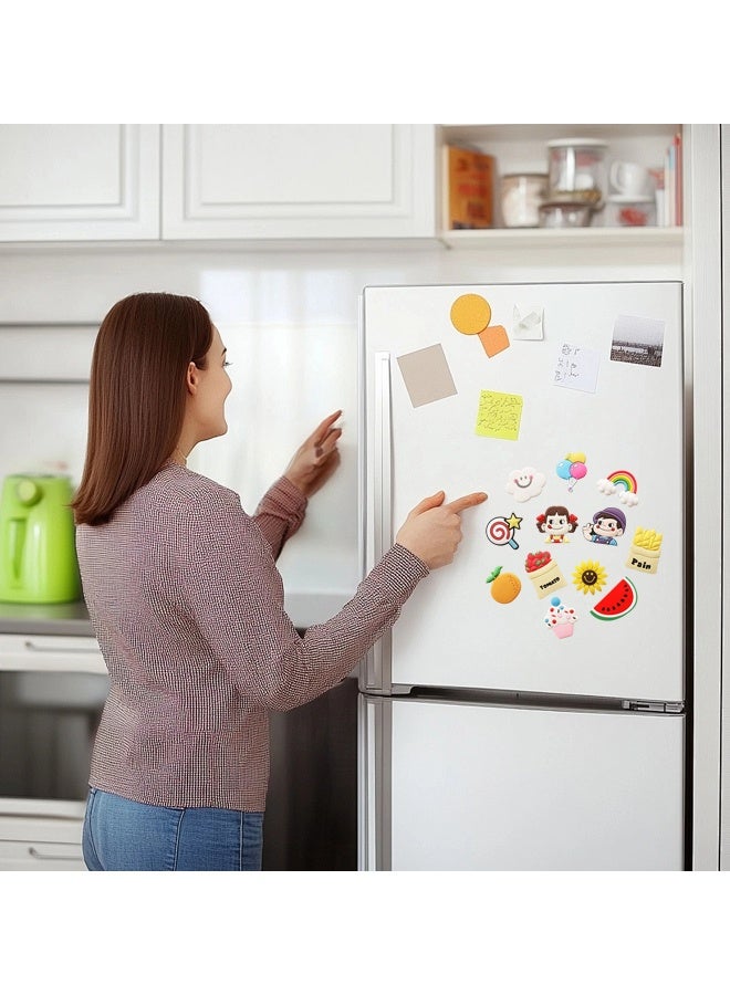 مجموعة من 12 قطعة من مغناطيسات الثلاجة، ملصقات ثلاجة مغناطيسية ثلاثية الأبعاد من الراتنج، ملصقات ثلاجة منزلية مغناطيسية لطيفة - Image 2