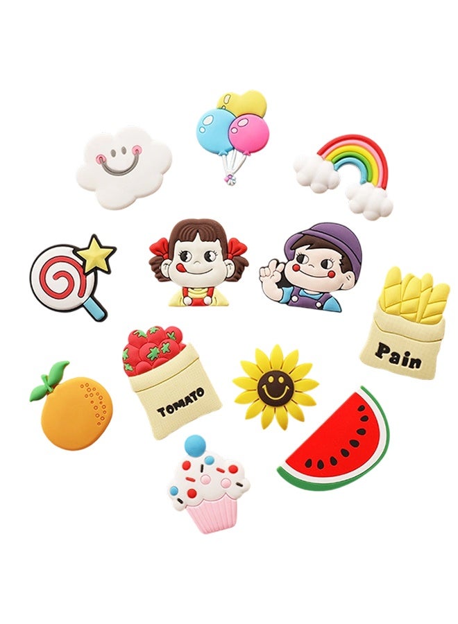 مجموعة من 12 قطعة من مغناطيسات الثلاجة، ملصقات ثلاجة مغناطيسية ثلاثية الأبعاد من الراتنج، ملصقات ثلاجة منزلية مغناطيسية لطيفة - Image 1