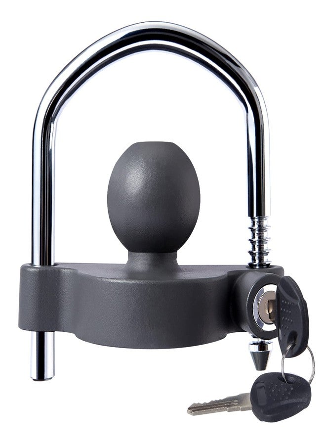METOWARE Trailer Coupler Lock Universal Adjustable Heavy-Duty Steel Trailer Hitch Lock, Anti Theft Trailer Ball Lock Towing Lock for Towing Caravan Trailer Security Fits 1-7/8",2”, 2-5/16" Coupler - Image 1