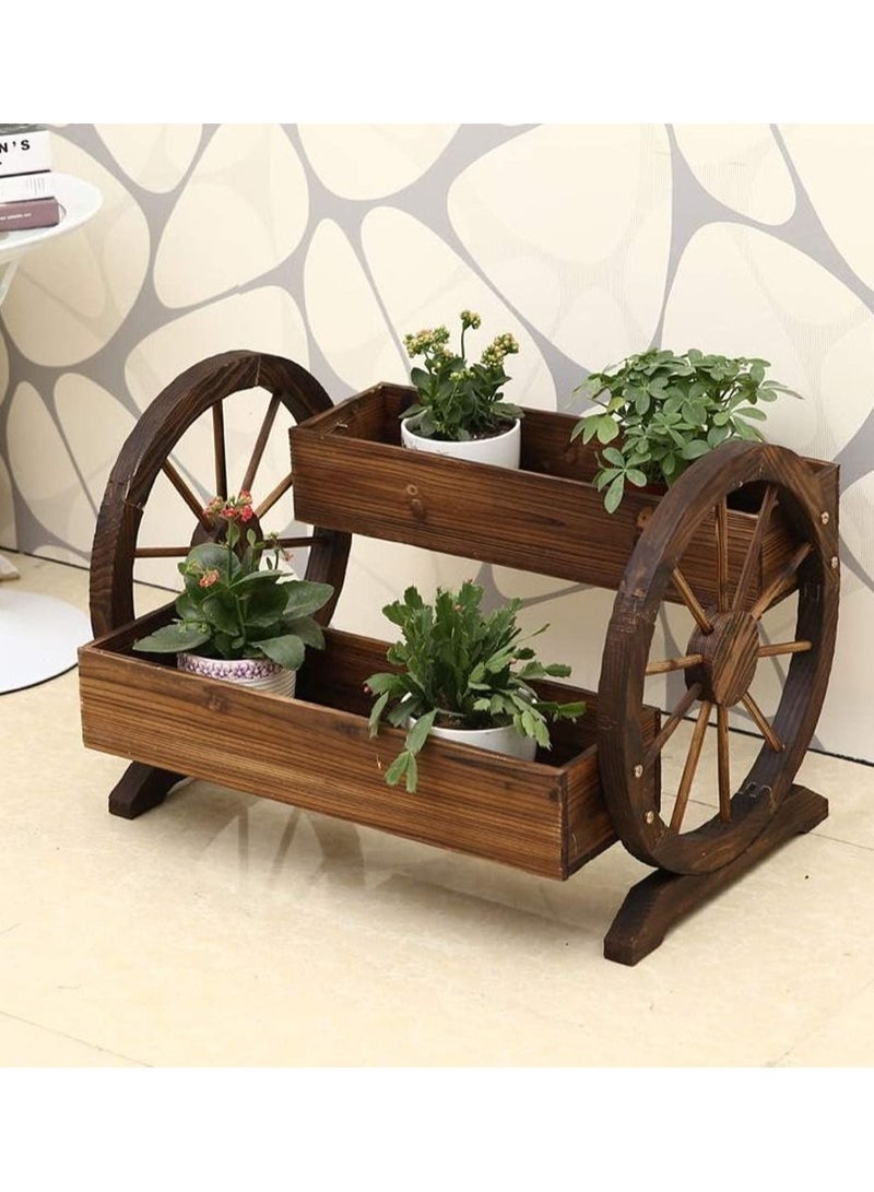 DubaiGallery Garden Planter Vegetable Raised Planter Multi-Layer Removable Anti-Corrosion Carbonized Wood Anti-Corrosion Plant Based Flowers - Image 2