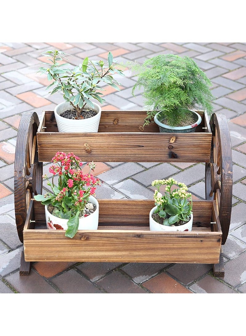 DubaiGallery Garden Planter Vegetable Raised Planter Multi-Layer Removable Anti-Corrosion Carbonized Wood Anti-Corrosion Plant Based Flowers - Image 4