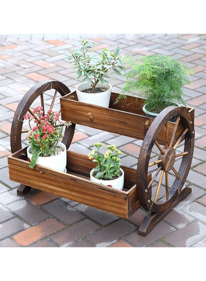 DubaiGallery Garden Planter Vegetable Raised Planter Multi-Layer Removable Anti-Corrosion Carbonized Wood Anti-Corrosion Plant Based Flowers - Image 3