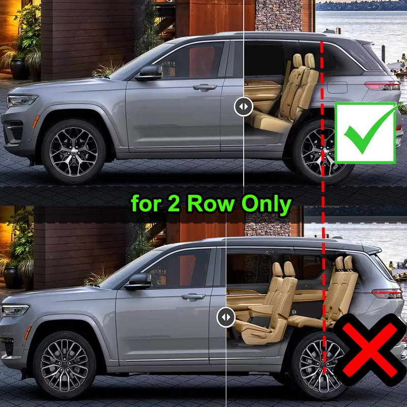 Volcaner Cargo Cover for 2022-2024 2025 2026 Jeep Grand Cherokee Accessories(2 Row; WL) 4XE,Carbon Fiber Texture Retractable Storage Tonneau Luggage Security Shield Shade Privacy Trunk Cover - Image 2
