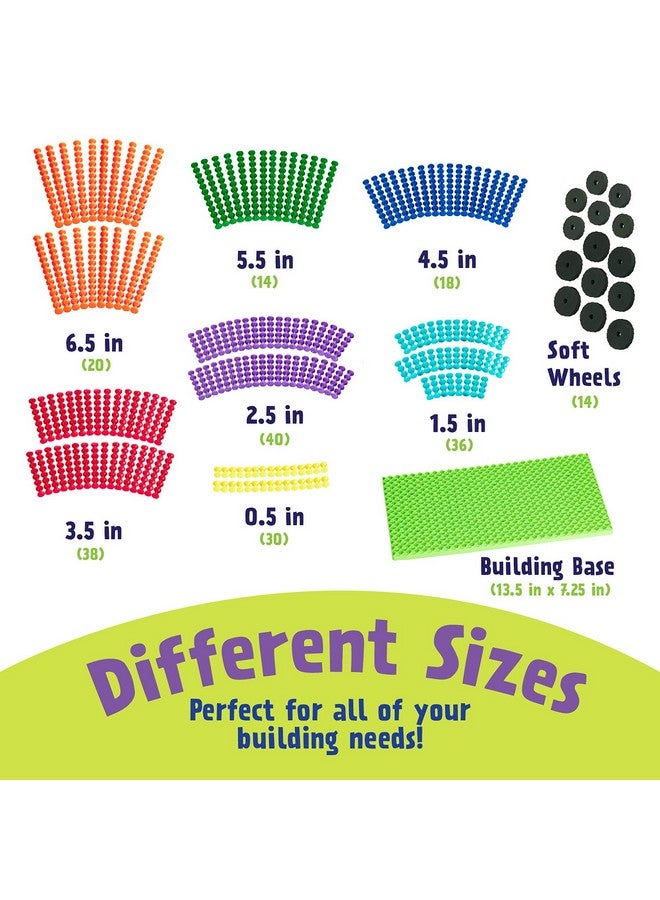 Popular Playthings Playstix Construction Toy Building Blocks Set 211 Piece STEM Kit - Image 4