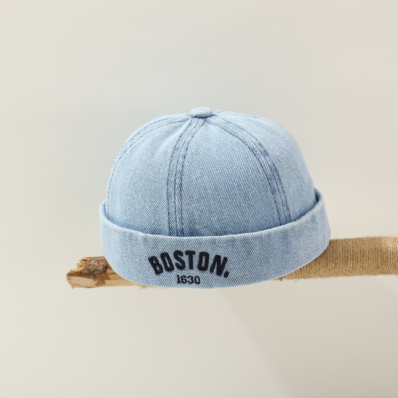 Childrens Cowboy Hat Lightweight 72 Grams Soft Breathable Fabric Melon Hat - Adjustable Elastic Design Velvet Lining Warm Hat for Spring Autumn Winter Daily Wear - Image 1