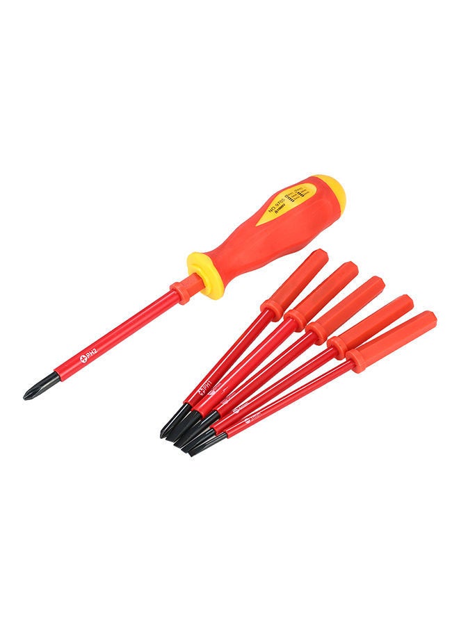 NIBEMINENT 7-Piece 1000V Insulated Screwdriver Set Red 0.235kg 