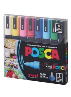 Uni Mitsubishi Uni Mitsubishi Pencil - Posca Paint Marker Pen - PC-5M Medium Tip 1.8-2.5 mm, 8 Basic Colors  - Image 1
