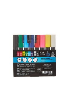 Uni Mitsubishi Uni Mitsubishi Pencil - Posca Paint Marker Pen - PC-5M Medium Tip 1.8-2.5 mm, 8 Basic Colors  - Image 2