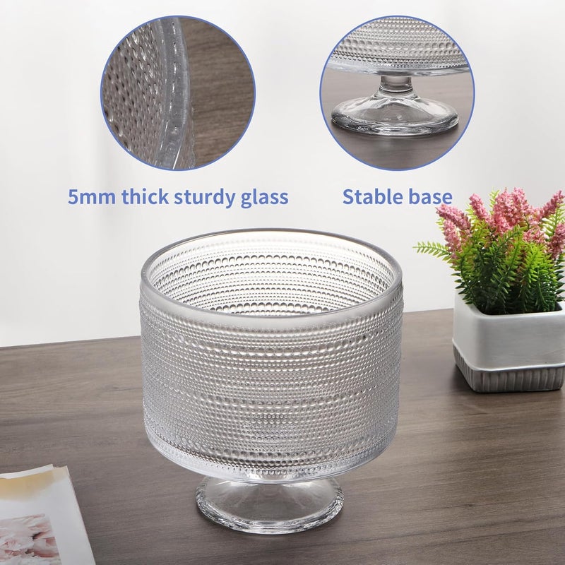 MOLIGOU Glass Trifle Bowl, 110oz Trifle Bowl with Pedestal, Trifle Serving Dish for Salad, Dessert, Fruit - Image 3