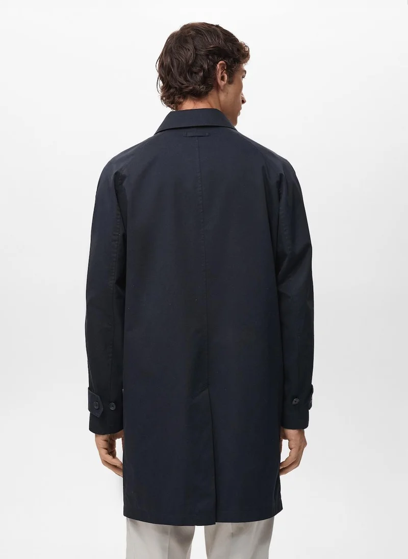 مانجو مان Classic water-repellent trench coat