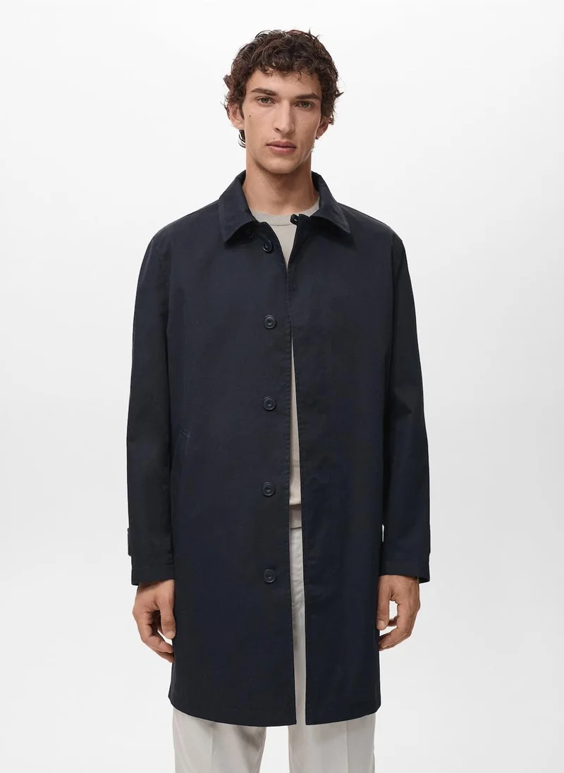 مانجو مان Classic water-repellent trench coat