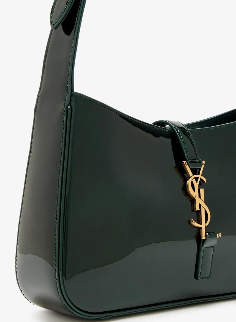 Yves Saint Laurent YSL Le 5 à 7 Women's Leather Hobo Bag, Women's Tote Bag, Women's Shoulder Bag, Women's Hand Bag, Women's Travel Bag, Glossy-Green - Image 2