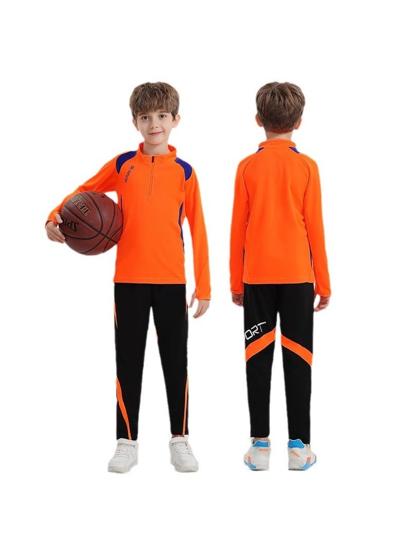 KUYING Children's Basketball Training Suit With Long Sleeves  - Image 1