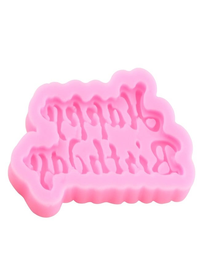 RFGHAC Happy Birthday Silicone Mold Birthday Alphabet Fondant Chocolate Molds for Cake Decorating Cupcake Topper Candy Chocolate Sugar Gum Paste Polymer Clay Set of 2 - Image 4
