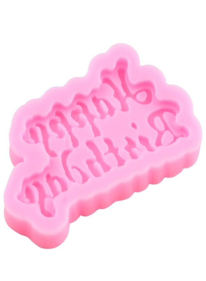 RFGHAC Happy Birthday Silicone Mold Birthday Alphabet Fondant Chocolate Molds for Cake Decorating Cupcake Topper Candy Chocolate Sugar Gum Paste Polymer Clay Set of 2 - Image 3