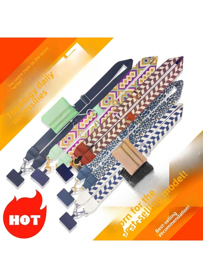 Generic - Phone Strap With Zippered Pouch Mobile Phone Strap Slung Shoulder Mobile Phone Lanyard-Specifications:Customized Starting From 200 - Image 1