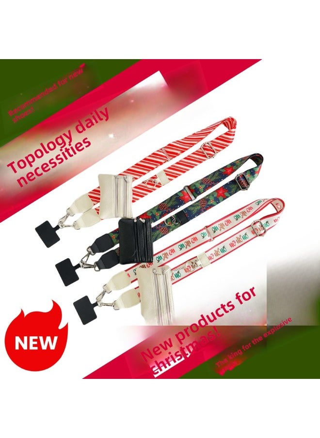 Generic - Phone Strap With Zippered Pouch Mobile Phone Strap Slung Shoulder Mobile Phone Lanyard-Specifications:Customized Starting From 200 - Image 1