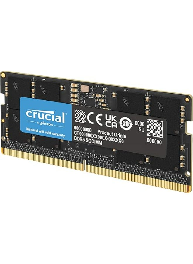 كروشيال ذاكرة RAM 8GB DDR5 5600MT/s (أو 5200MT/s أو 4800MT/s) للكمبيوتر المحمول CT8G56C46S5 - Image 1