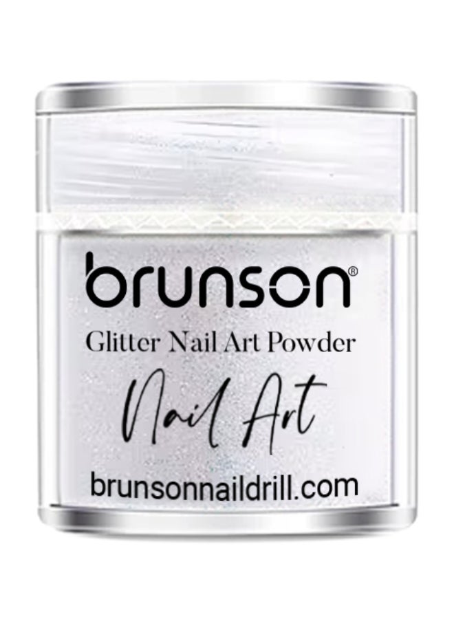 brunson Nail Art Glitter Powder -  Iridescent Fine Glitter Powder for gel nail polish -  gel and acrylic nail art powder (Diamond Dust) BGP06 - Image 1