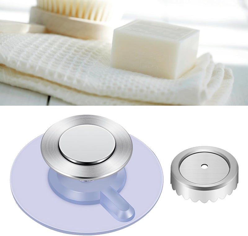 Stainless Steel Magnetic Dish Mounted Saver for Bathroom Kitchen, Easy to Install, Magnetic Holder for of Soaps, Toilet Bathroom Kitchen (Sticker Type) - Image 1