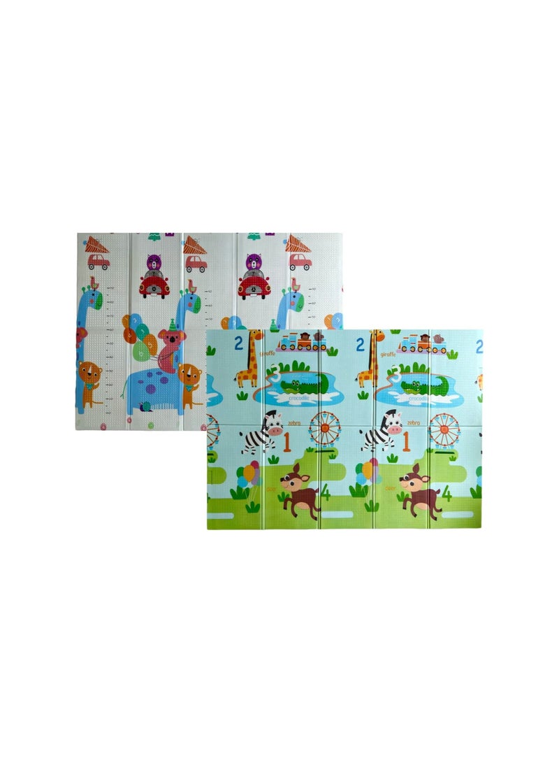 DeloPik Foldable Baby Play Mat, Waterproof Foam Floor Baby Crawling Mat, Portable Baby Playmat for Infants, Toddler, Kids, Indoor Outdoor Use - Image 1
