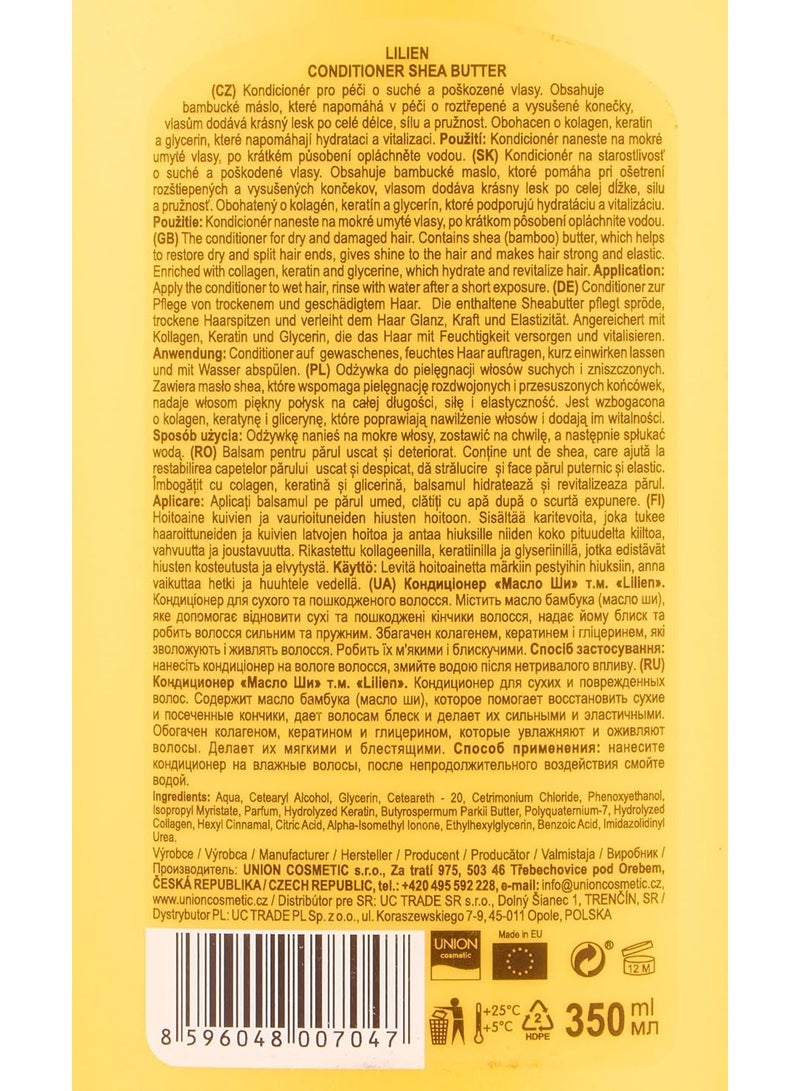 Lilien Shea Butter Conditioner for Dry and Damaged Hair 350 ml - Image 3