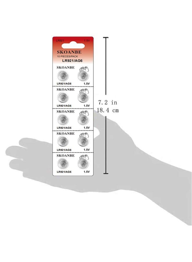 SKOANBE 10PCS 1.5V 371 370 SR920SW LR921 AG6 Button Coin Cell Watch Battery - Image 2