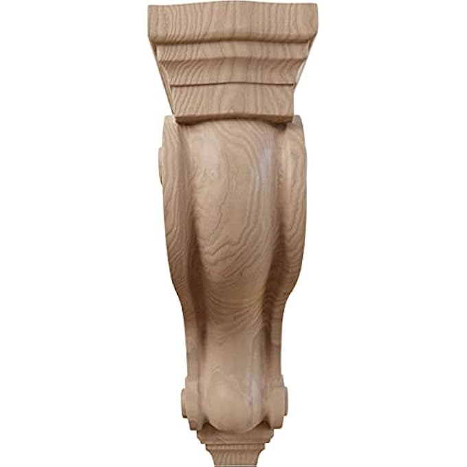 COR03X08X13TSGM BOSTON TRADITIONAL SCROLL WOOD CORBEL, 3 7/8"W X 8"D X 13"H, MAHOGANY - Image 2