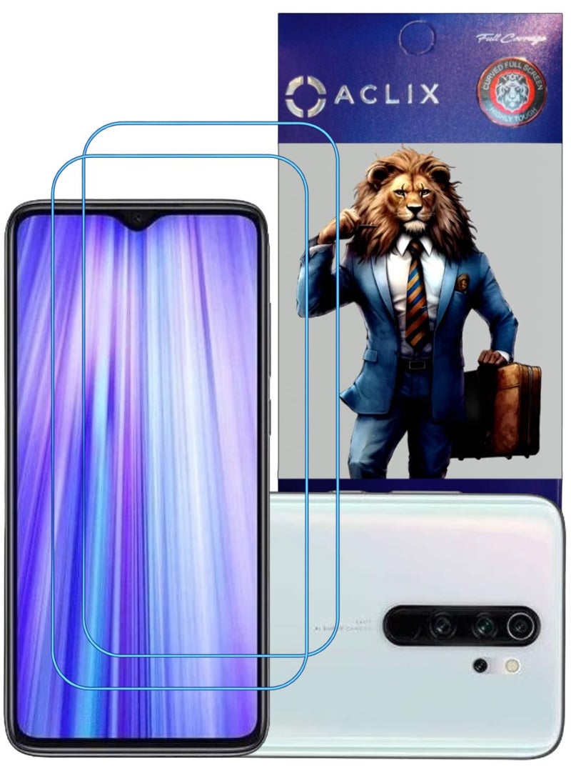 ACLIX 2 Pieces Antistatic ESD Dustproof Premium Quality High Definition Clear Tempered Glass Screen Protector Designed For Xiaomi Redmi Note 8 Pro - Image 1