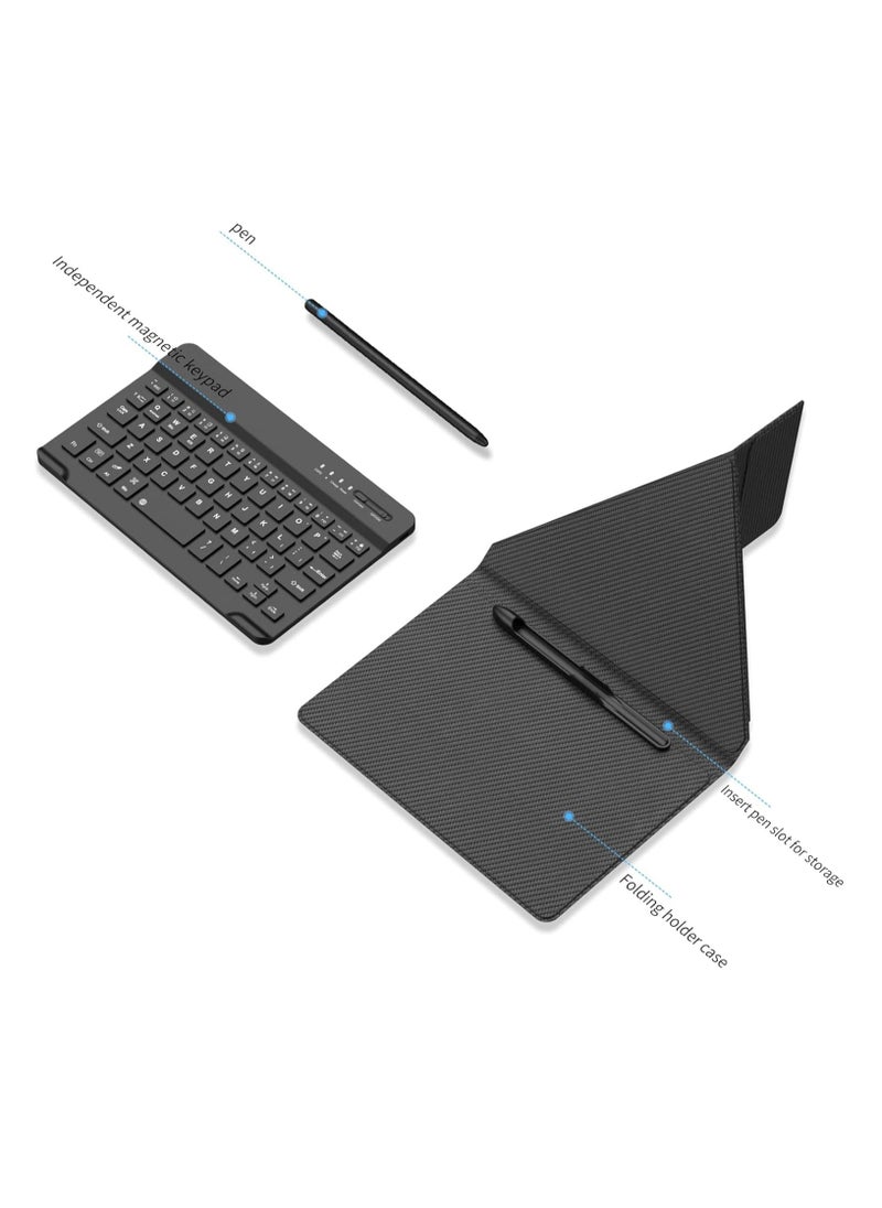 TIGER - [2+1] Bluetooth Keyboard Case for Samsung Galaxy Z Fold 6/Fold 5/Fold 4/Fold 3, Leather Foldable Keyboard Case with Bluetooth Keyboard and Pen, Premium Black Case for Samsung Fold 6/Fold 5/Fold 4/Fold 3.. - Image 1
