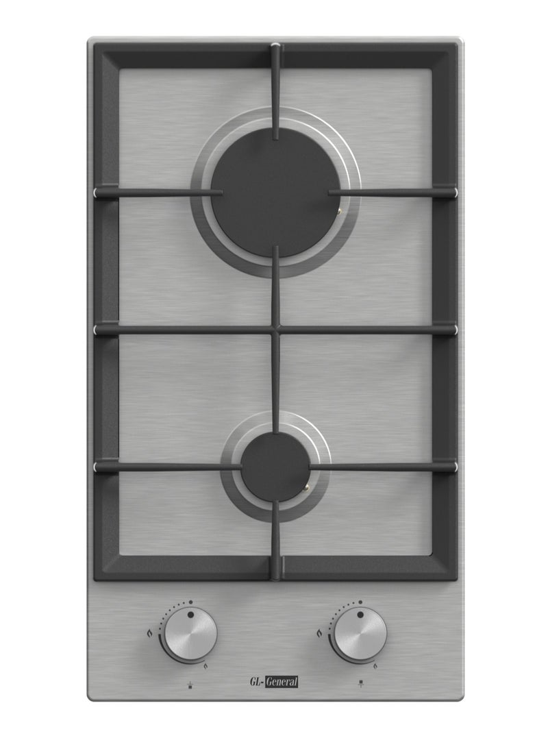 GL General General GL 2 Burner 51x30cm Built in gas Cooker, Heavy Duty Stand , Auto Burn, Total Safety, Easy to Clean  - Image 1