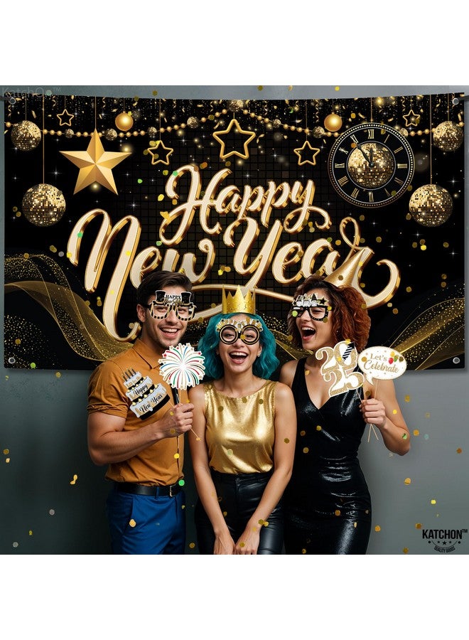 KatchOn NYE Party Supplies - 48pc | 72x44in Banner & Photo Booth Props - decorations 2025 - Image 5