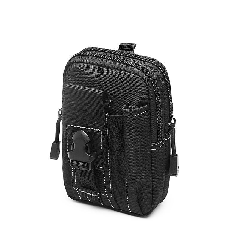 Tactical Waist Pack Outdoor MOLLE Medical Pouch Black White line 