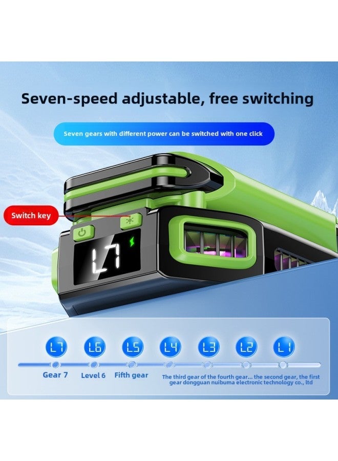 Mobile Phone Radiator Battery Pluggable Dual-purpose Digital Display Magnetic Attraction Electric Competition Air-cooled Semiconductor Cooling Refrigeration-Color:Single - Image 5
