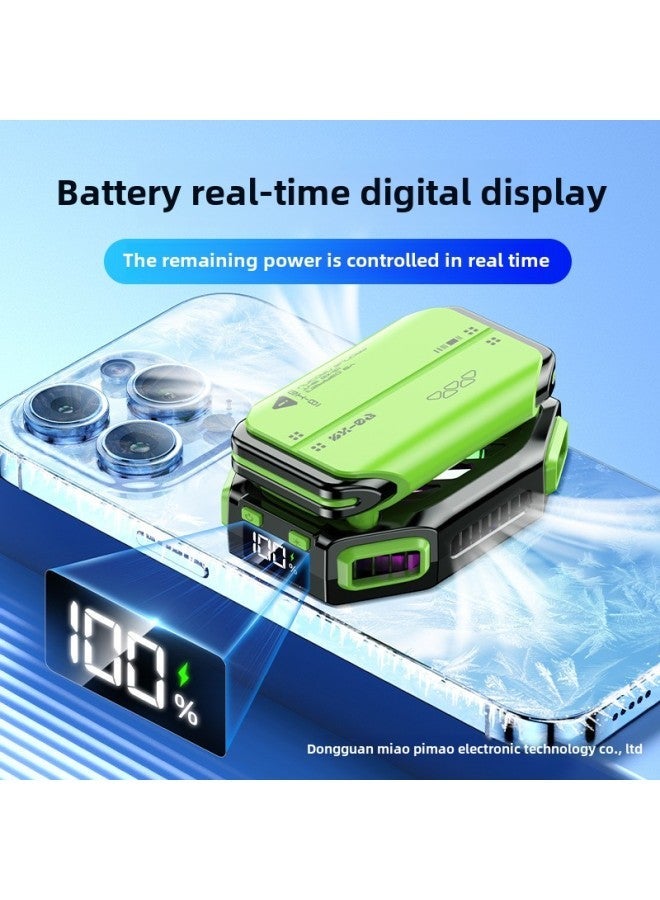 Mobile Phone Radiator Battery Pluggable Dual-purpose Digital Display Magnetic Attraction Electric Competition Air-cooled Semiconductor Cooling Refrigeration-Color:Single - Image 3