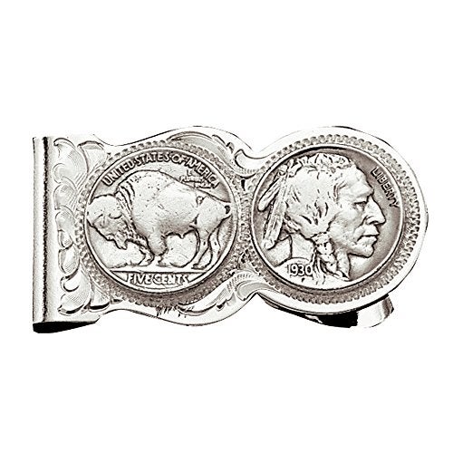 Montana Silversmiths Made in the USA Western Lifestyle Money Clip (Buffalo Indian Nickel Scalloped) - Image 5