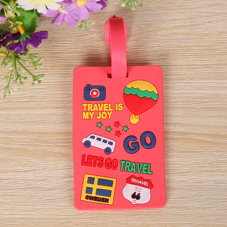 Creative PVC Luggage Tags Cartoon Suitcase ID Hot balloon 