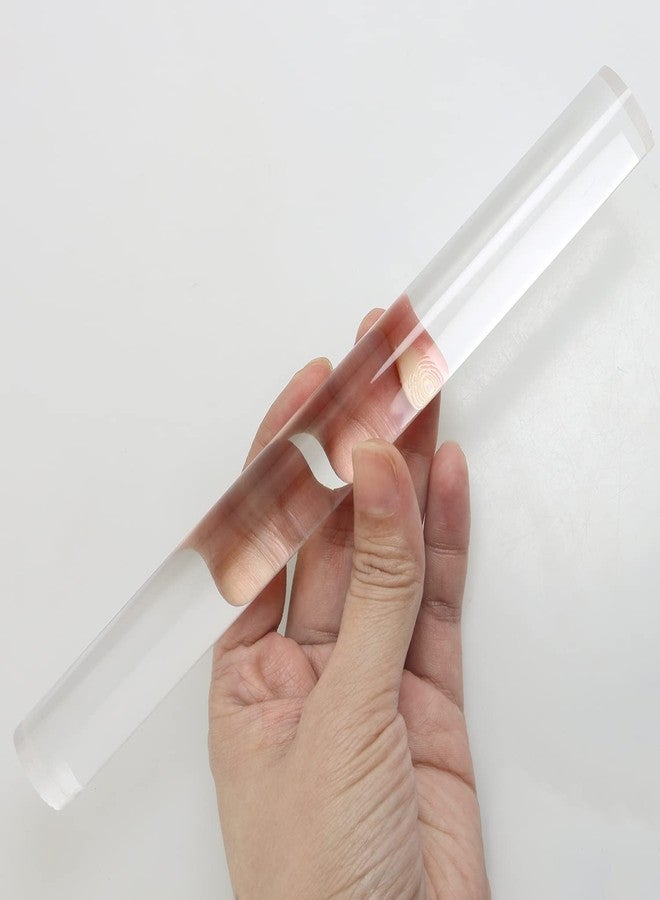 MEETOOT ميتووت 2 قطع من دبابيس العجين الشفافة 165x13 مم قضيب مجوف شفاف للطين، السيراميك، النحت، الطين الشفاف المنحوت، أسطوانة أكريليك - Image 5