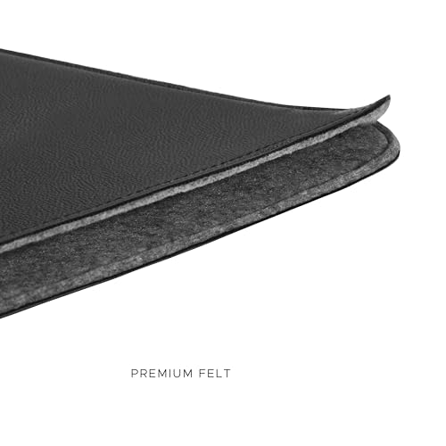 Comfyable Laptop Sleeve 13 Inch Precisely Compatible with MacBook Air M4 2025-2018 & MacBook Pro M2 2022 M1 2020-2016, Faux Leather Cover Case, Black - Image 5