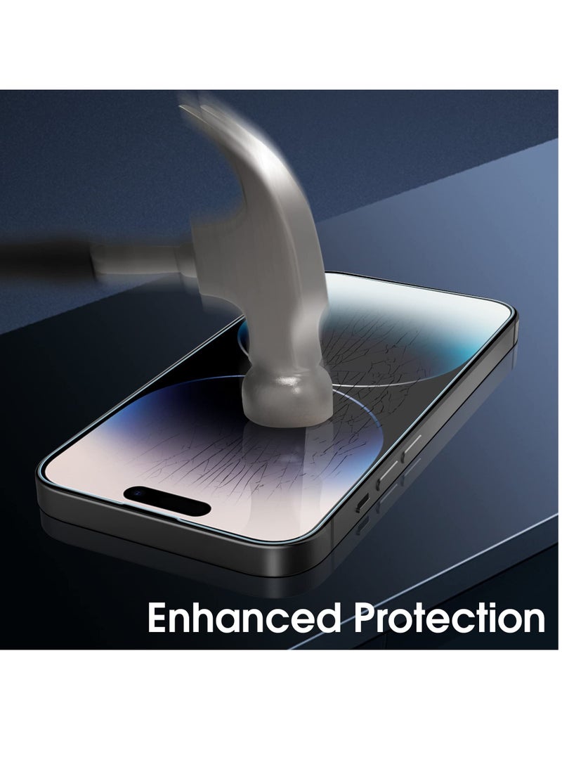 BORTONY iPhone 14 Pro Privacy Screen Protector 9H Anti Spy Dark Film Guard Case Friendly Bubble Free Tempered Glass for Apple iPhone 14 Pro 6.1 Inch 2022 - Image 4